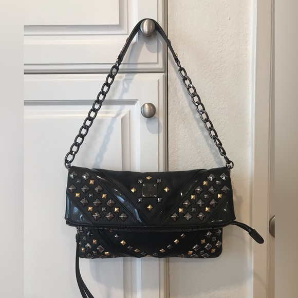 MCM Visetos Satchel Studded. - Picture 2 of 15